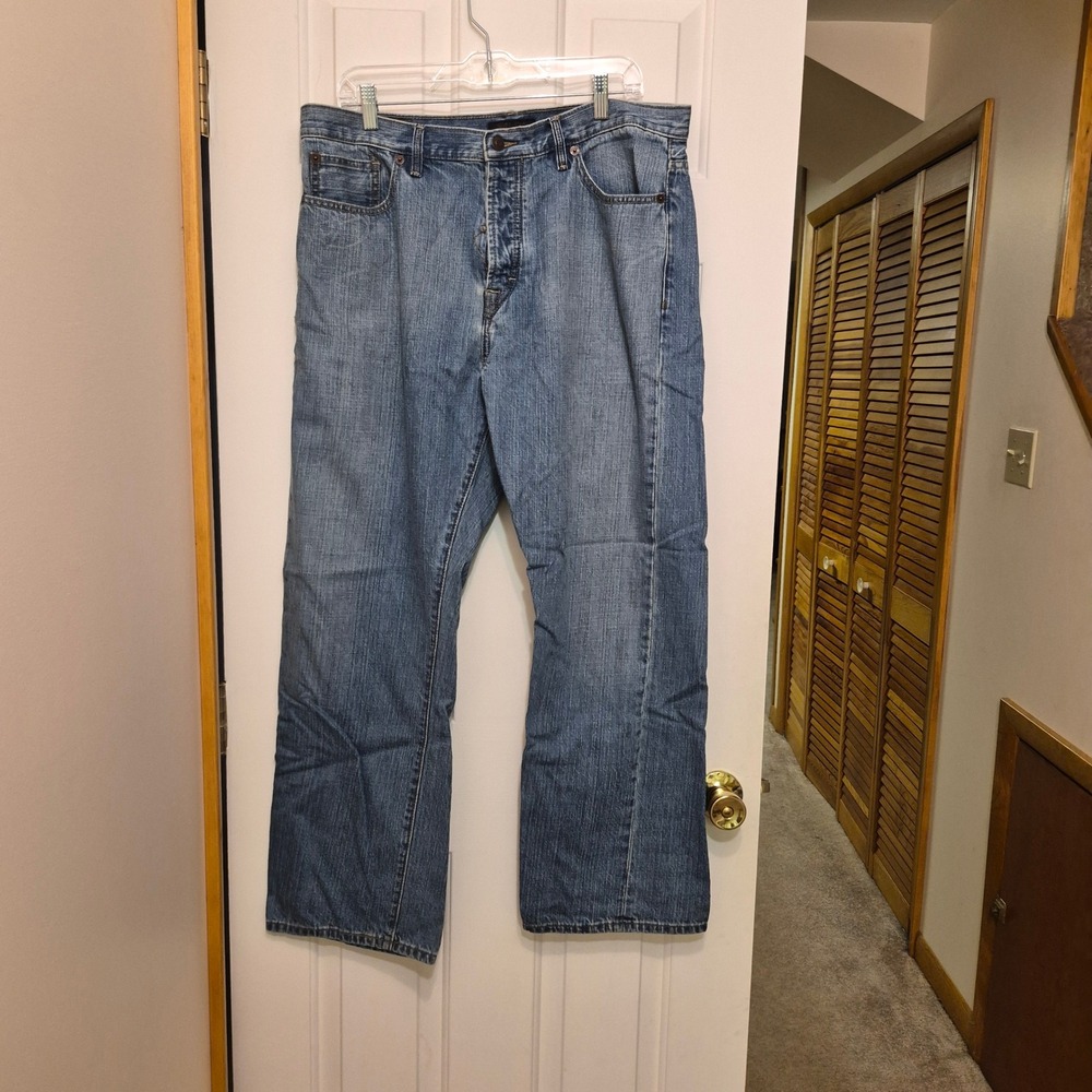 Sean John Lenox Lean Fit Premium Denim Jeans Mens 36x30 Medium Wash Blue Cotton